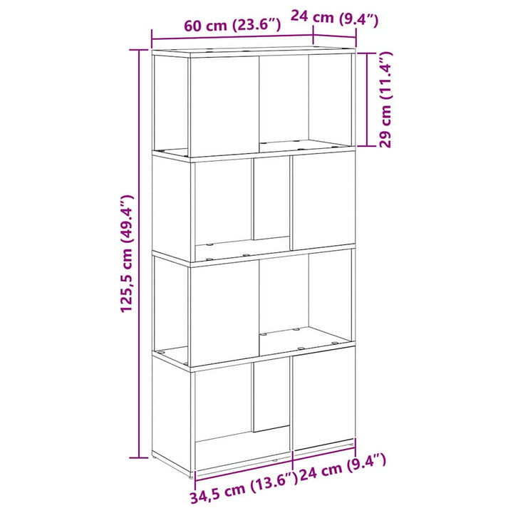 TV-møbelsæt Vægmonteret Sort 60 x 24 x 125,5 cm Konstrueret træ