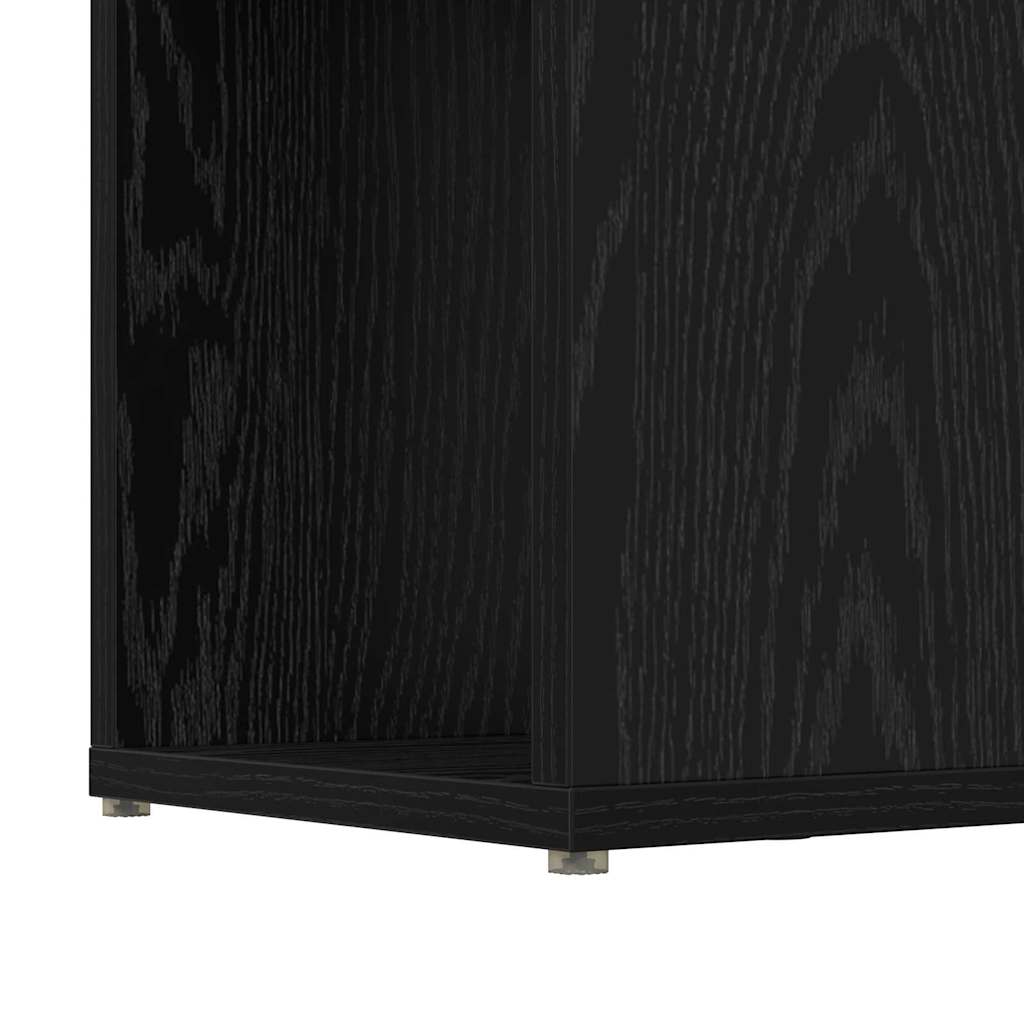 TV-møbelsæt Vægmonteret Sort 80 x 24 x 156 cm Konstrueret træ