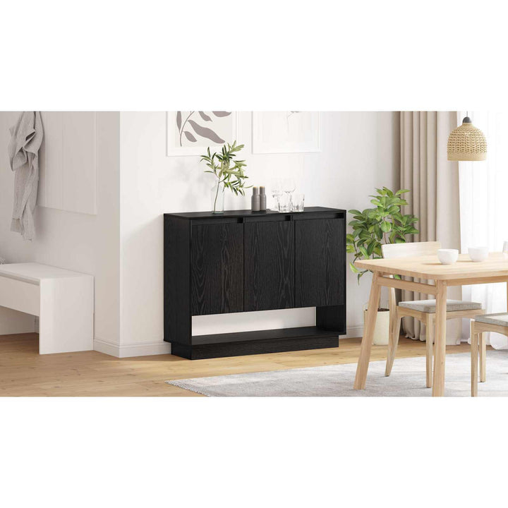 Sideboard Sort eg 97 x 29 x 75 cm Konstrueret træ