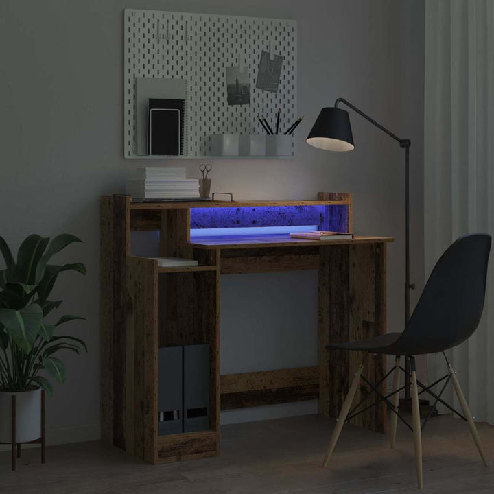 Bord med hylde Gammelt træ 97 x 45 x 90 cm Konstrueret træ