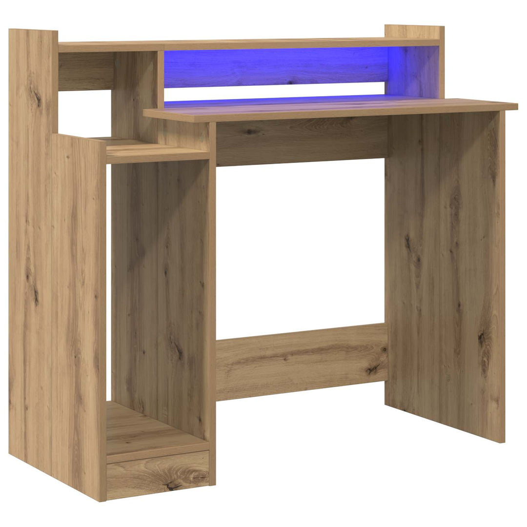 Bord med hylde Artisan Egetræ 97 x 45 x 90 cm Konstrueret træ