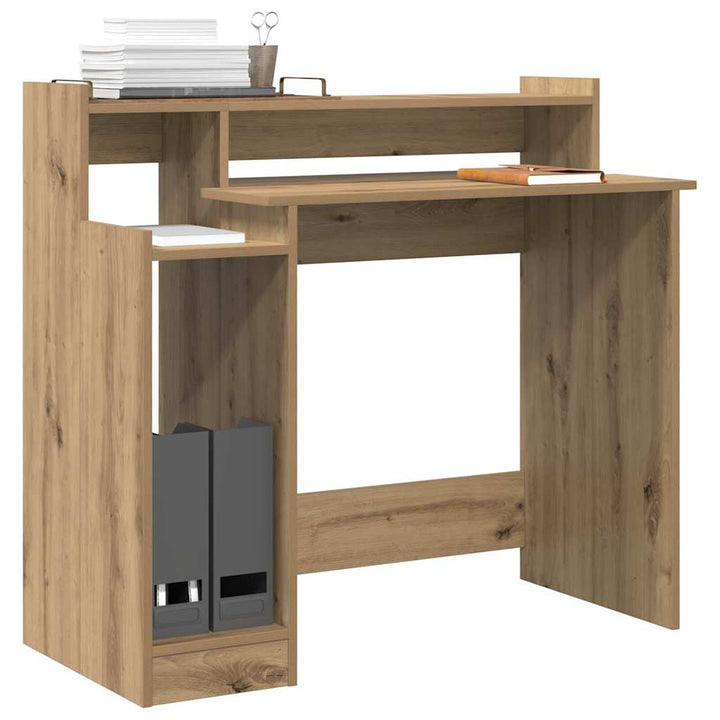 Bord med hylde Artisan Egetræ 97 x 45 x 90 cm Konstrueret træ