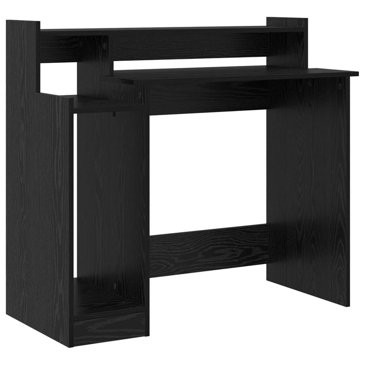 Bord med hylde Sort eg 97 x 45 x 90 cm Konstrueret træ