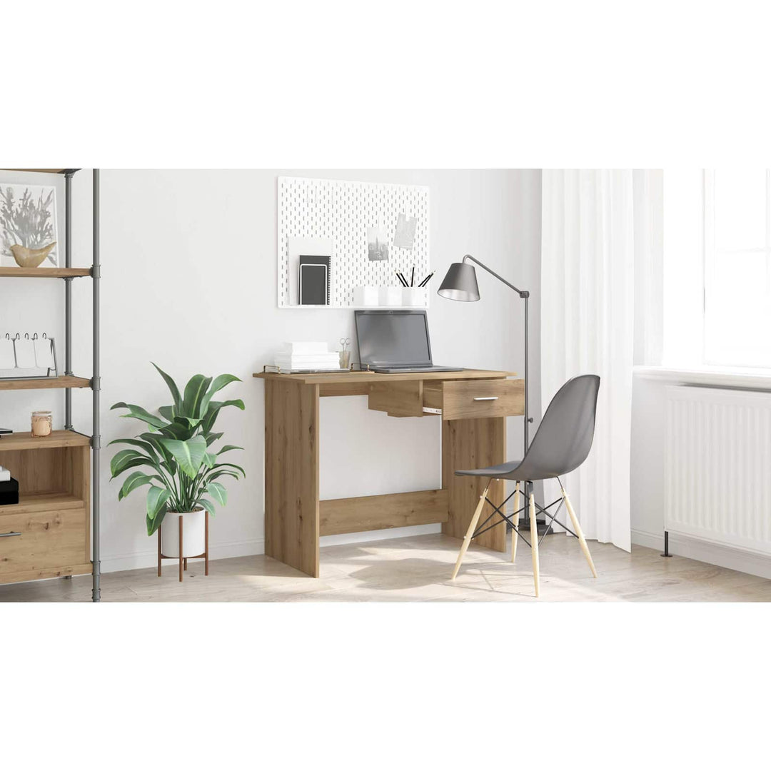 Bord med skuffe Artisan Egetræ 100 x 50 x 76 cm Konstrueret træ