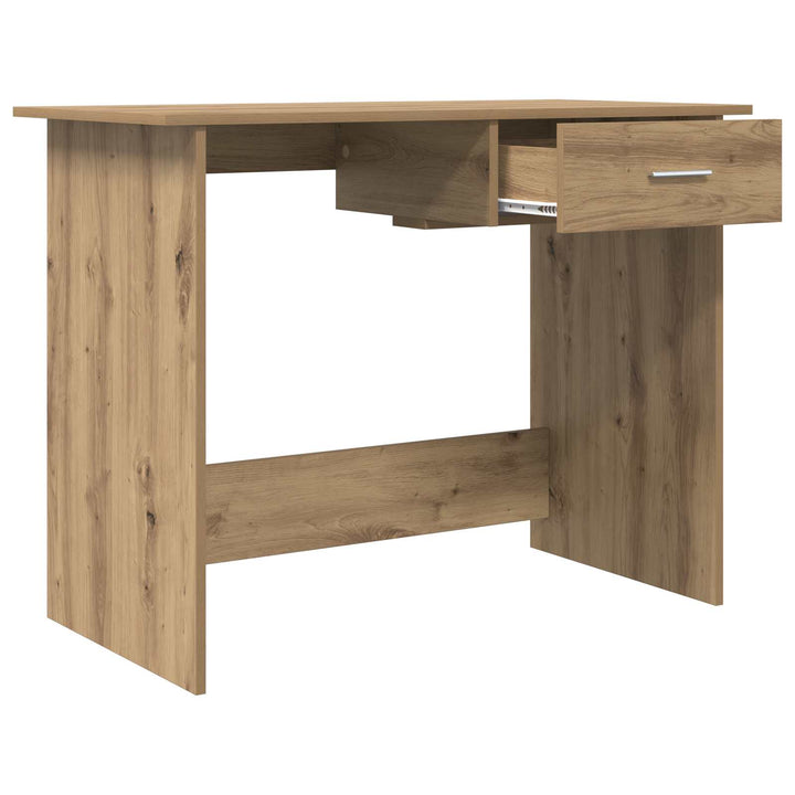 Bord med skuffe Artisan Egetræ 100 x 50 x 76 cm Konstrueret træ