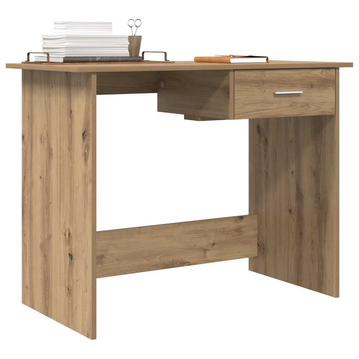 Bord med skuffe Artisan Egetræ 100 x 50 x 76 cm Konstrueret træ
