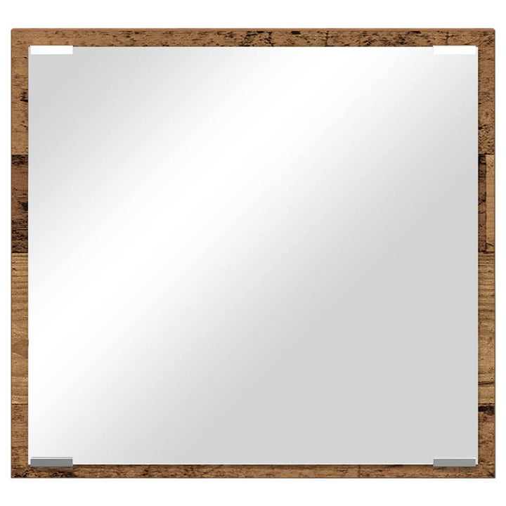 LED badeværelsesspejl med spejllys Gammelt træ 40 x 37 x 8.5 cm