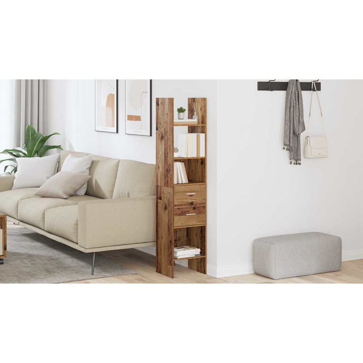 Bogskab Gammelt træ 40 x 35 x 180 cm Konstrueret træ