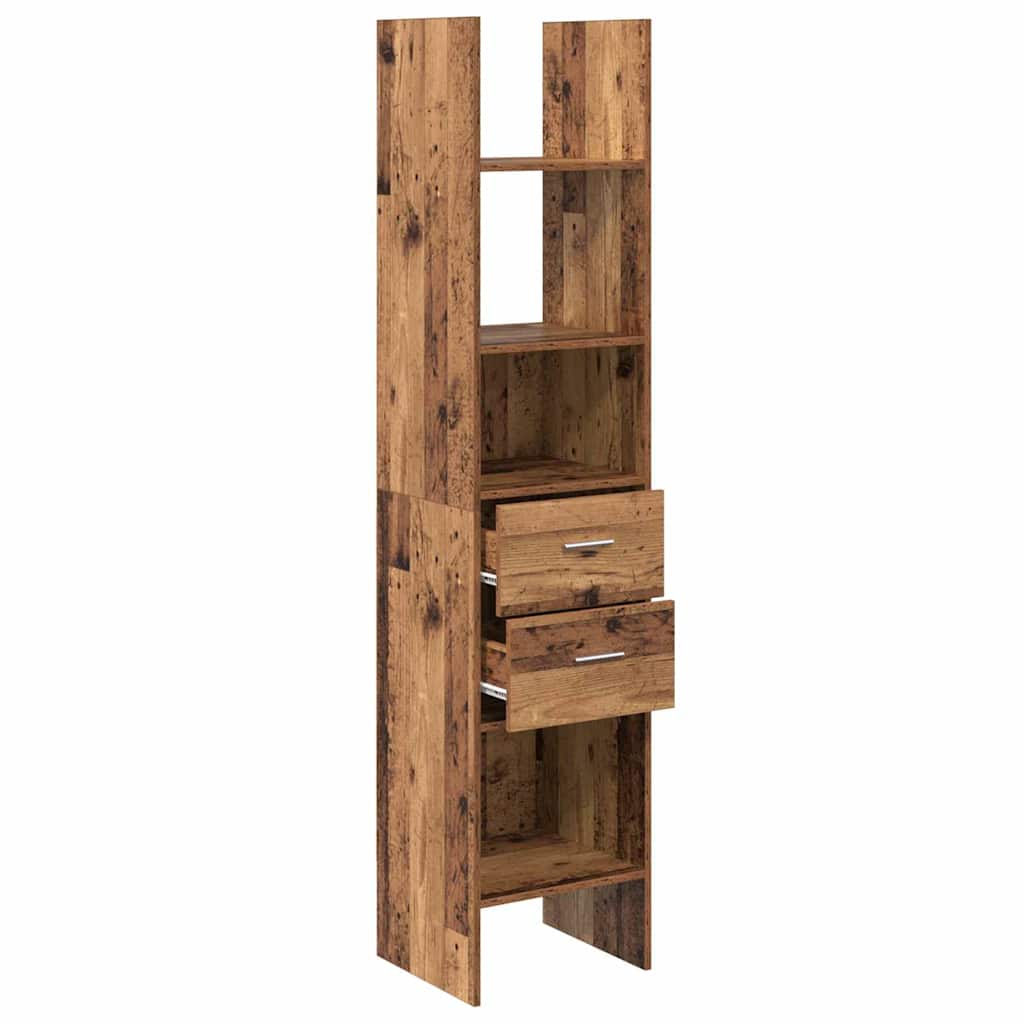 Bogskab Gammelt træ 40 x 35 x 180 cm Konstrueret træ