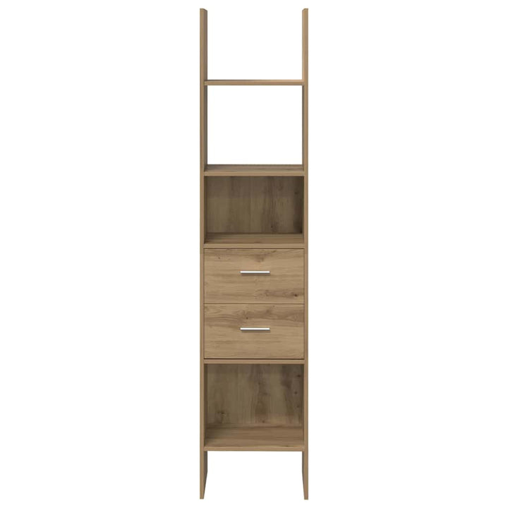 Bogskab 2 niveauer 40 x 35 x 180 cm Konstrueret træ artisan eg