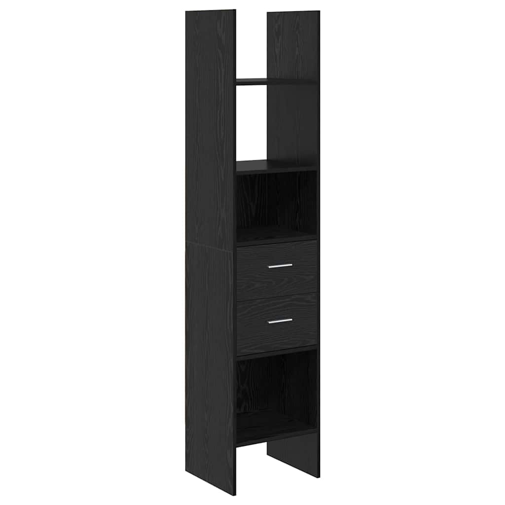 Bogskab Sort eg 40 x 35 x 180 cm Konstrueret træ