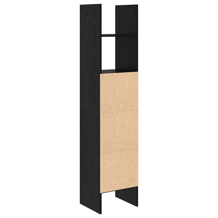 Bogskab Sort eg 40 x 35 x 180 cm Konstrueret træ