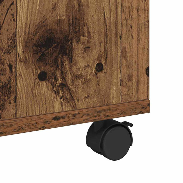 Sofabord med skuffe Gammelt træ 75 x 75 x 38 cm Konstrueret træ