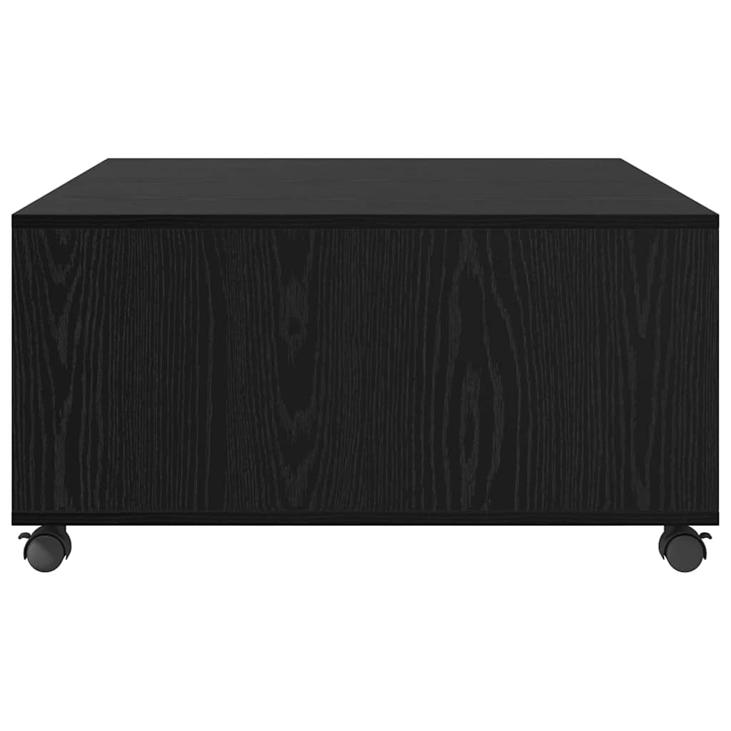 Sofabord med skuffe Sort eg 75 x 75 x 38 cm Konstrueret træ