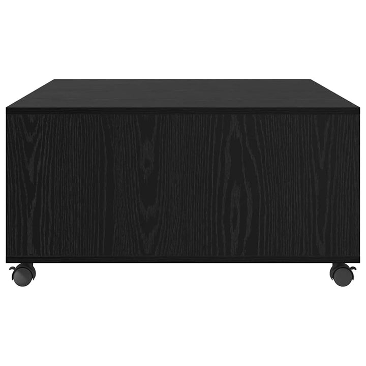 Sofabord med skuffe Sort eg 75 x 75 x 38 cm Konstrueret træ