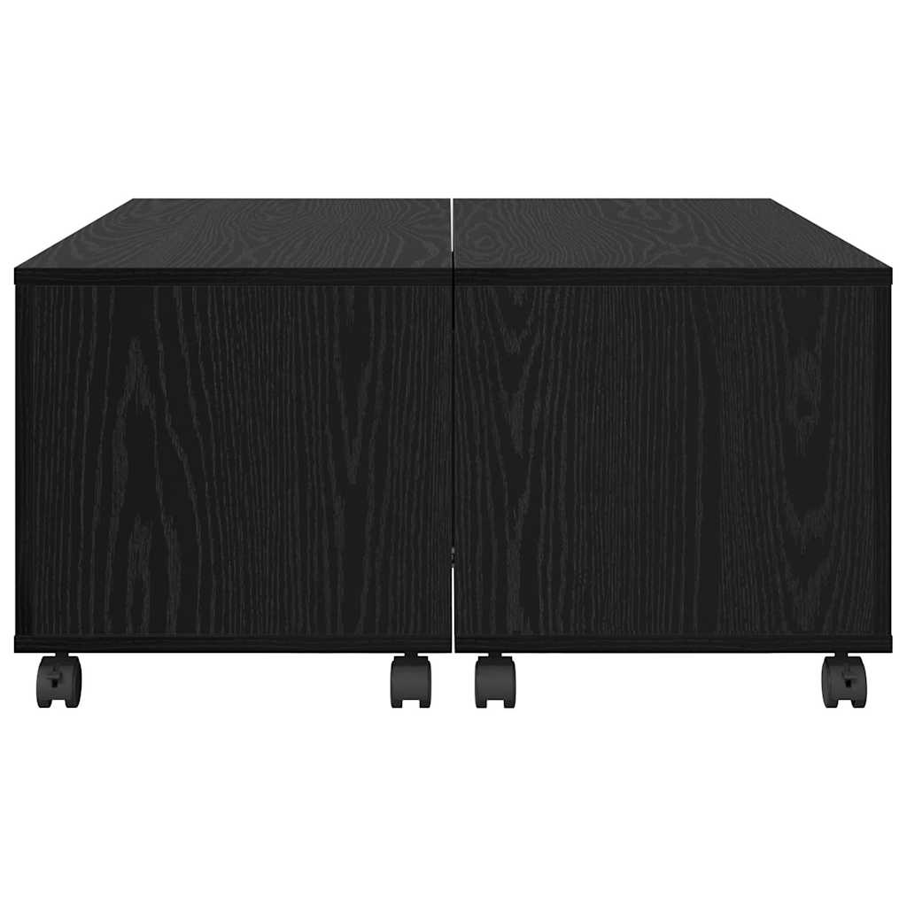 Sofabord med skuffe Sort eg 75 x 75 x 38 cm Konstrueret træ