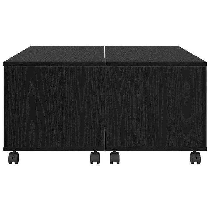 Sofabord med skuffe Sort eg 75 x 75 x 38 cm Konstrueret træ