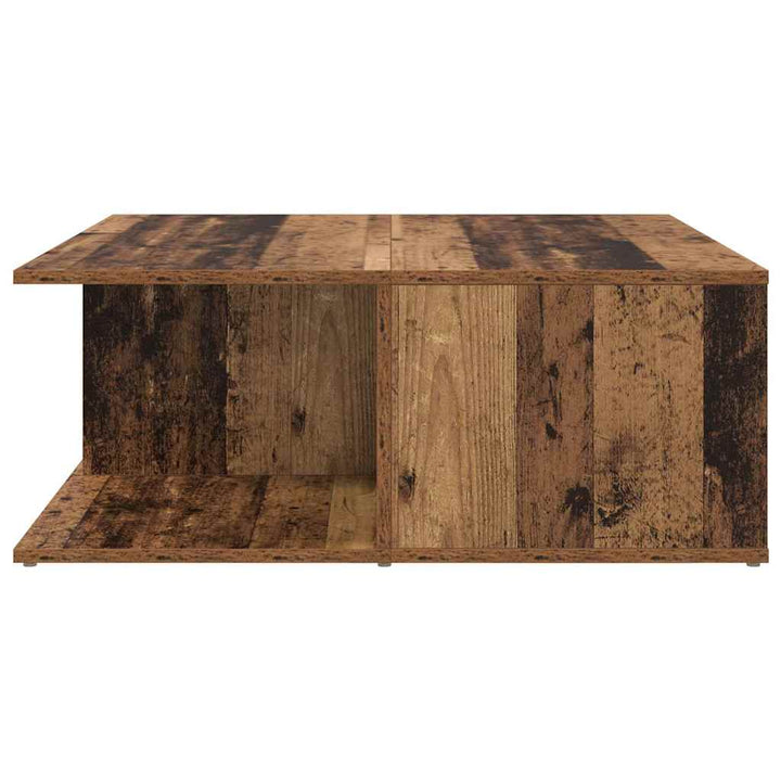 Sofabord med skuffe Gammelt træ 80 x 80 x 31 cm Konstrueret træ