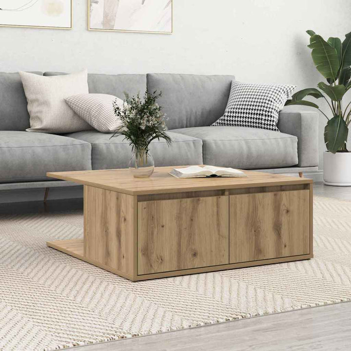 Sofabord artisan eg 80 x 80 x 31 cm Konstrueret træ
