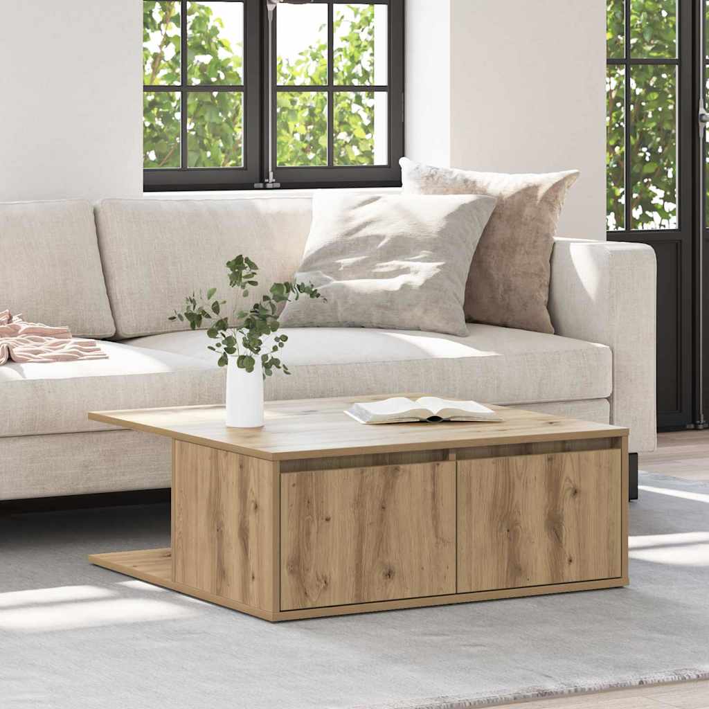 Sofabord artisan eg 80 x 80 x 31 cm Konstrueret træ