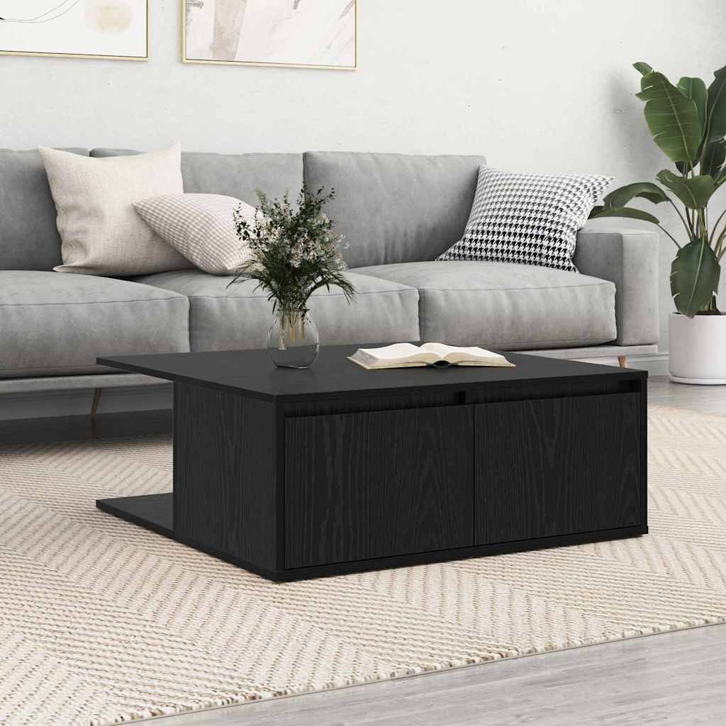 Sofabord Sort eg 80 x 80 x 31 cm Konstrueret træ