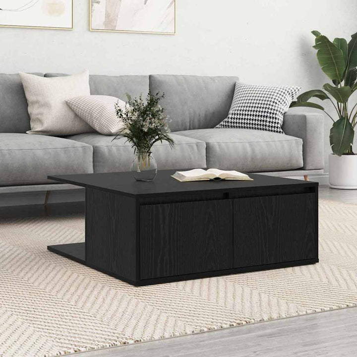 Sofabord Sort eg 80 x 80 x 31 cm Konstrueret træ