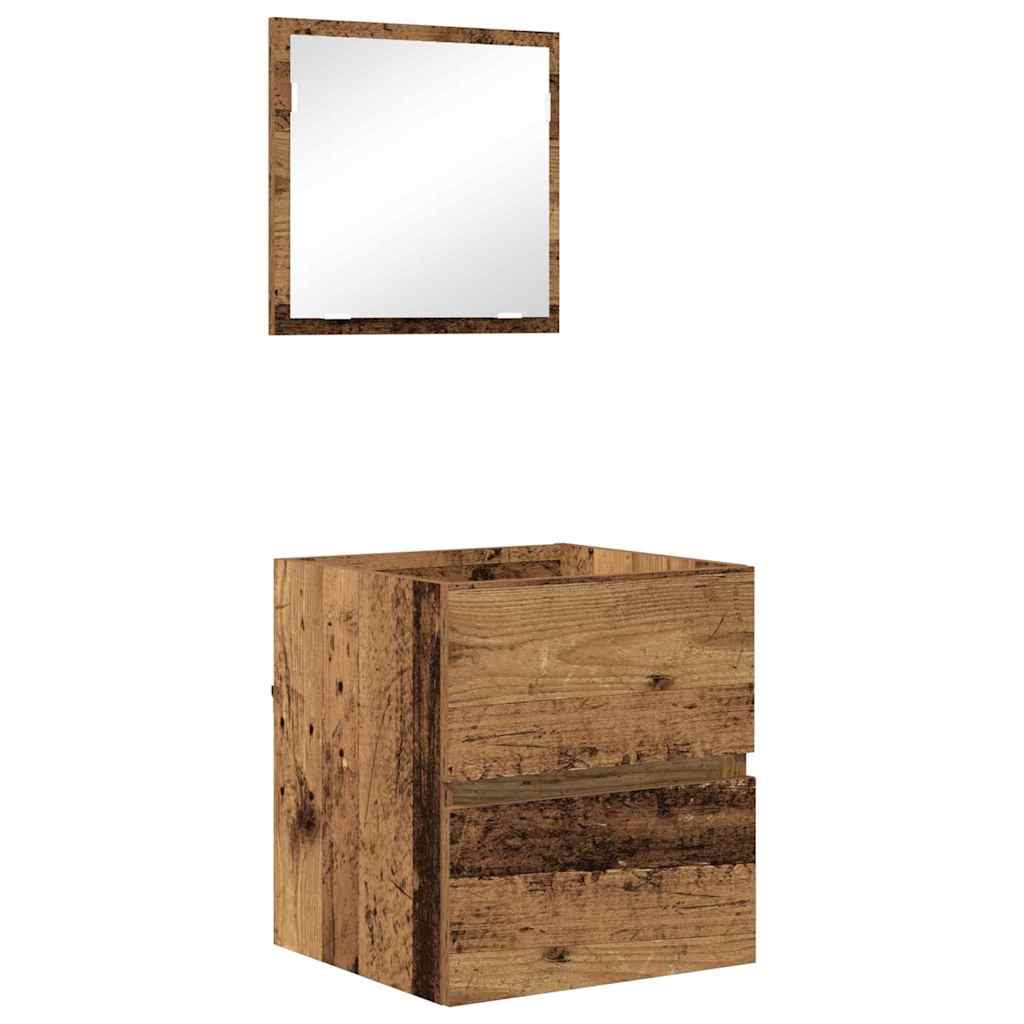 Badeværelsesskab Gammelt træ 41 x 38,5 x 45 cm Konstrueret træ