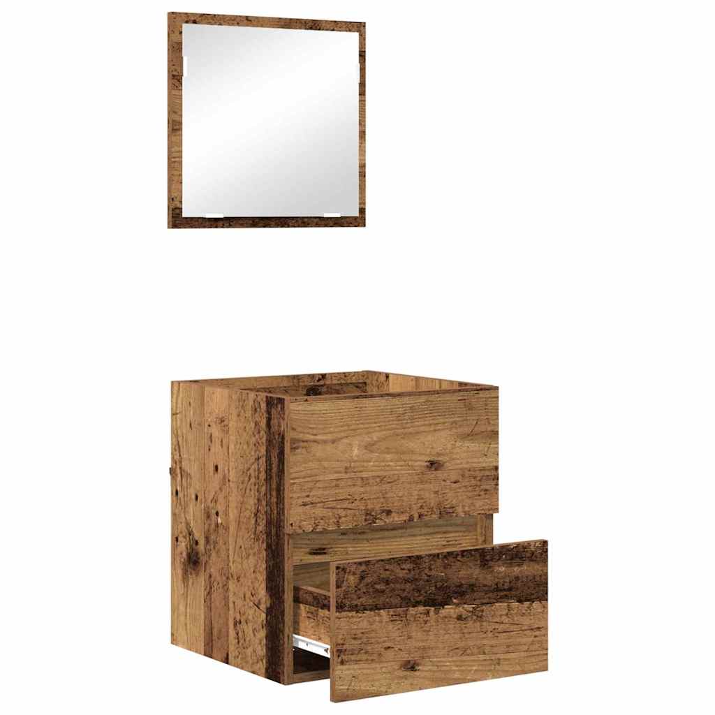 Badeværelsesskab Gammelt træ 41 x 38,5 x 45 cm Konstrueret træ