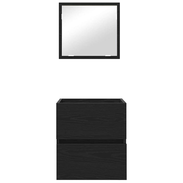 Badeværelsesskab Sort eg 41 x 38,5 x 45 cm Konstrueret træ