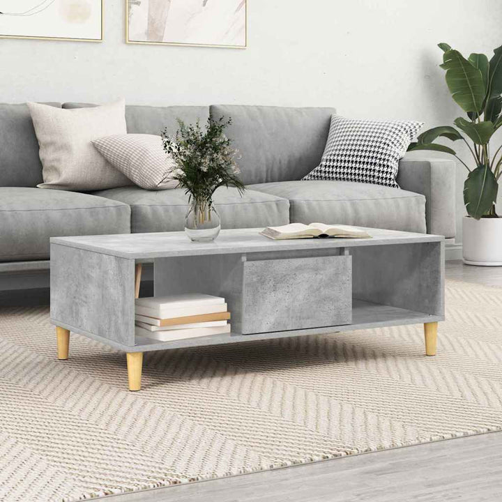 Sofabord Beton Grå 102 x 55 x 35 cm Konstrueret træ