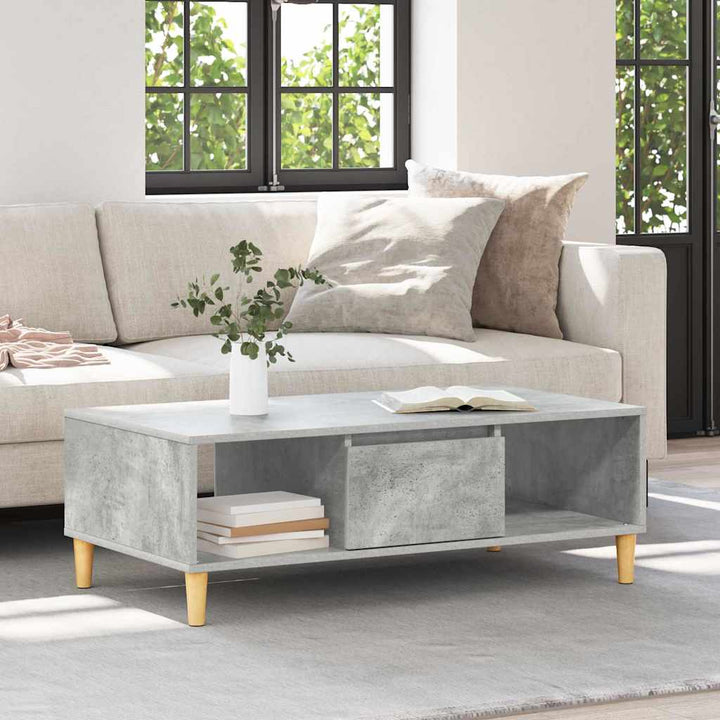 Sofabord Beton Grå 102 x 55 x 35 cm Konstrueret træ