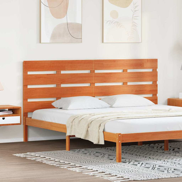 Hovedgærde Voks brun 200,5 x 3 x 80 cm Massiv fyrretræ