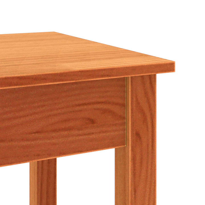 Konsolbord med hylde Voksbrun 110 x 40 x 75 cm Massivt fyrretræ