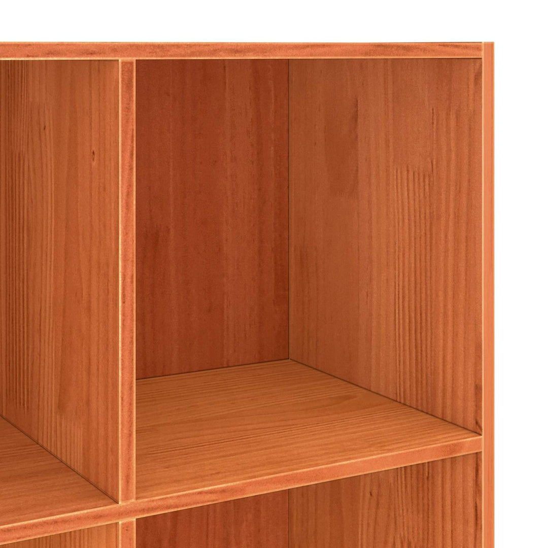 Bogskab Voks brun 104 x 33 x 110 cm Massiv fyrretræ