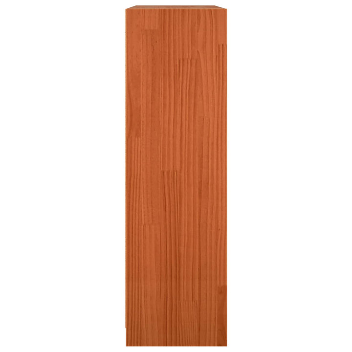 Bogskab Voks brun 104 x 33 x 110 cm Massiv fyrretræ