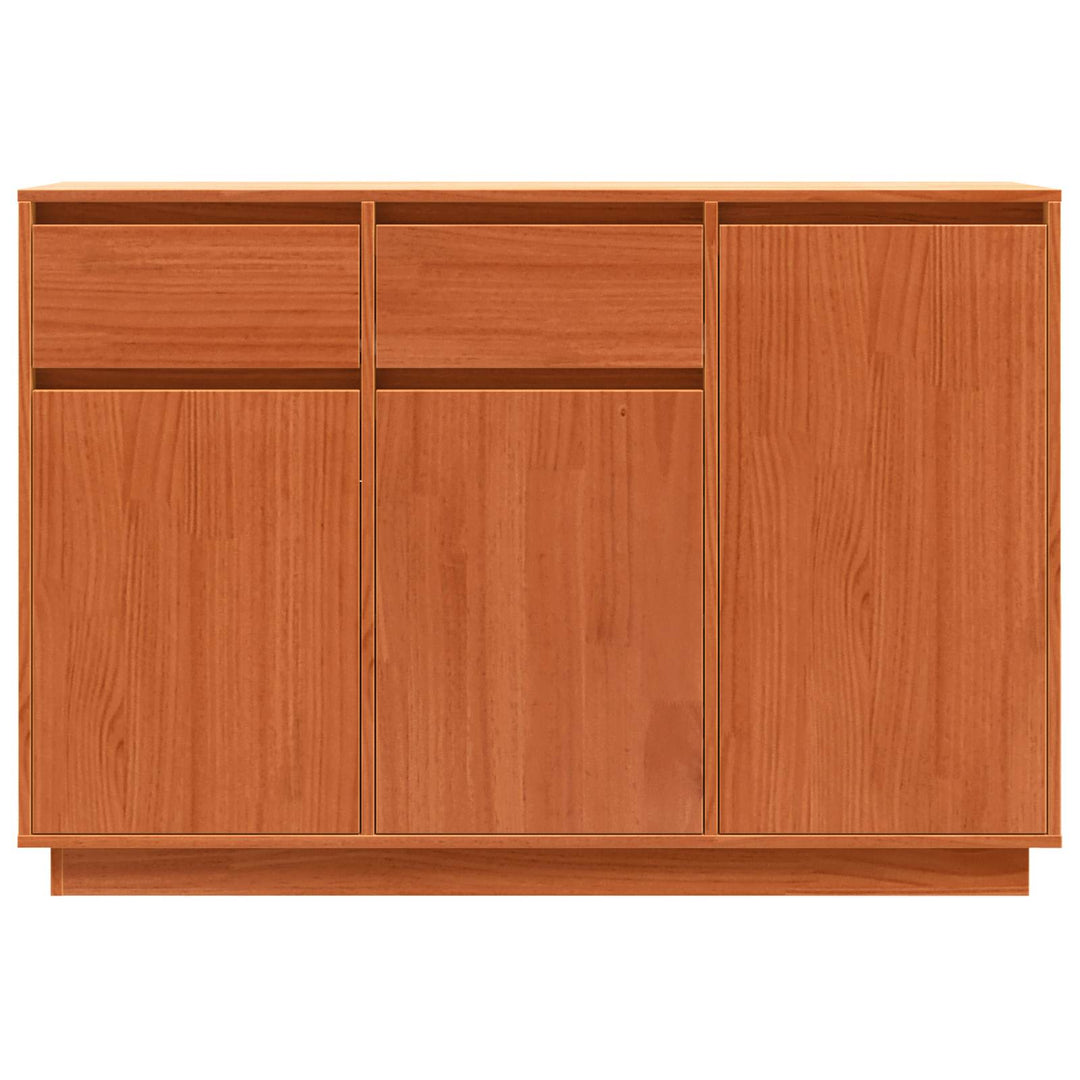 Sideboard med skuffe Voks brun 110 x 34 x 75 cm Massiv fyrretræ