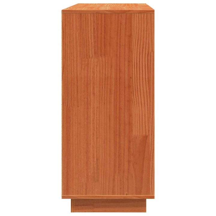 Sideboard med skuffe Voks brun 110 x 34 x 75 cm Massiv fyrretræ