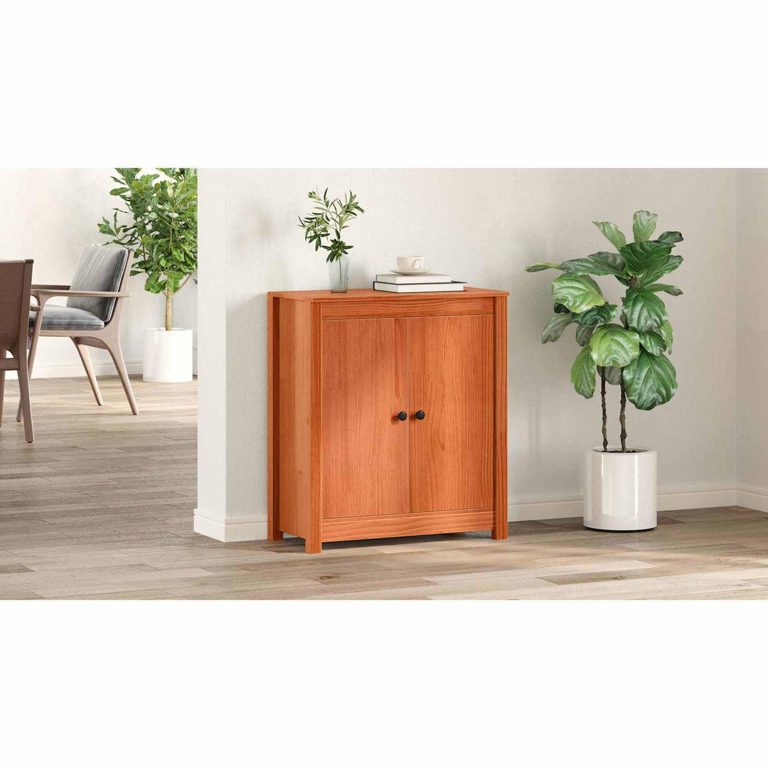 Sideboard Voks brun 70 x 35 x 80 cm Massiv fyrretræ
