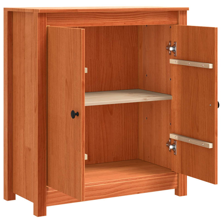 Sideboard Voks brun 70 x 35 x 80 cm Massiv fyrretræ
