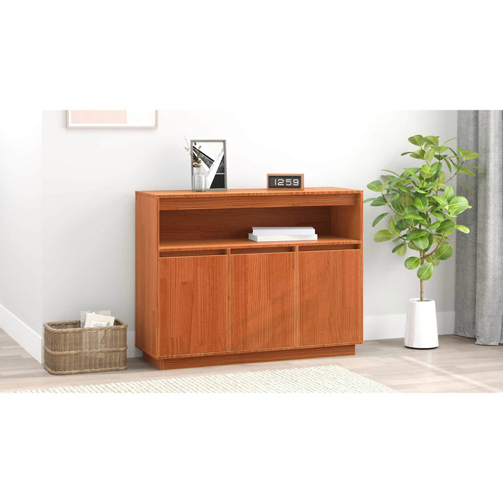 Sideboard Voks brun 104,5 x 34 x 80 cm Massiv fyrretræ