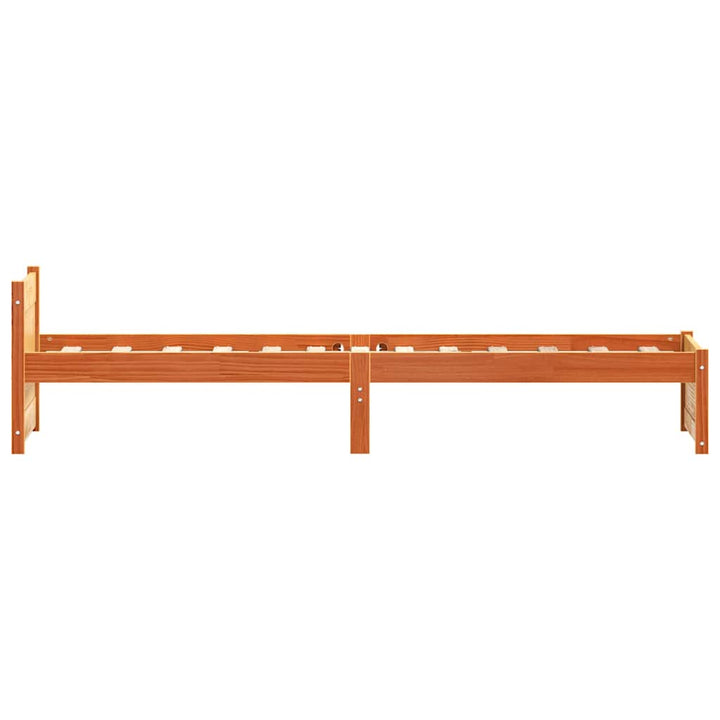 Sengestel Voks brun 205,5 x 105,5 x 51 cm Massiv fyrretræ