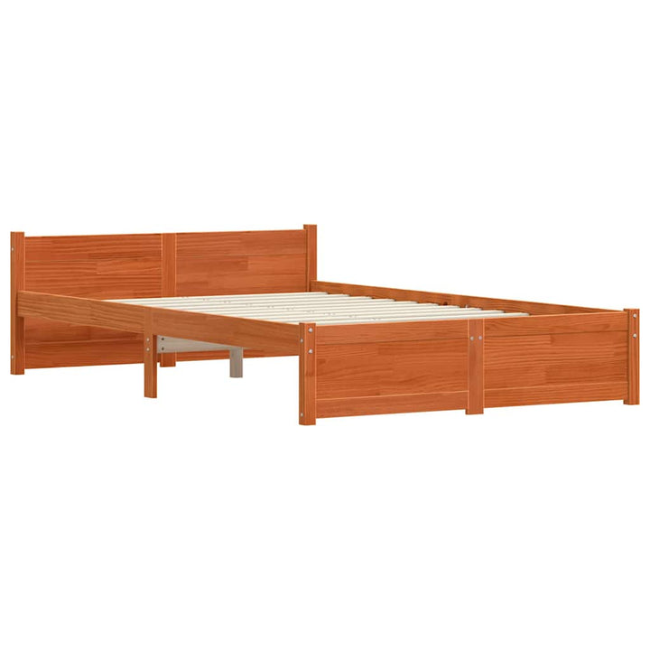 Sengestel Voks brun 205,5 x 125,5 x 51 cm Massiv fyrretræ
