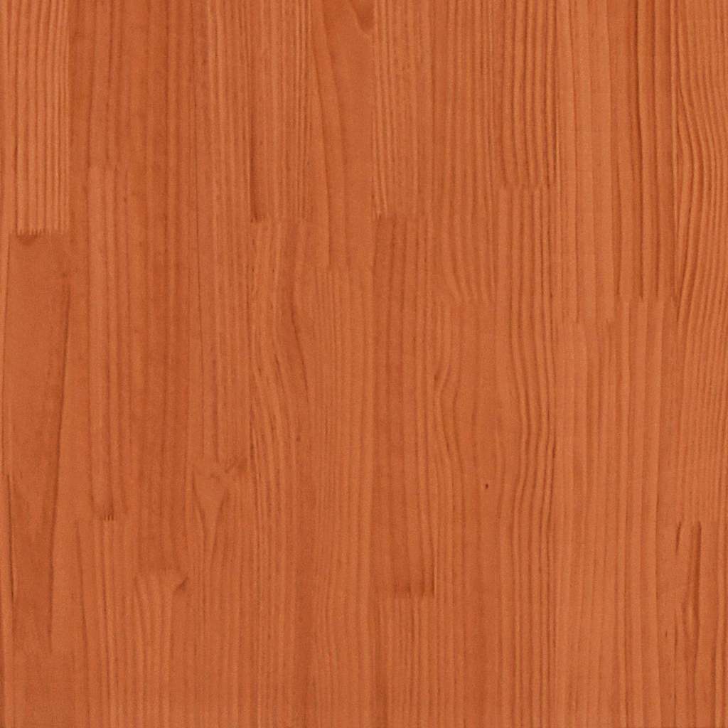 Sengestel med hovedgærde Brun 140 x 200 cm Massiv fyrretræ