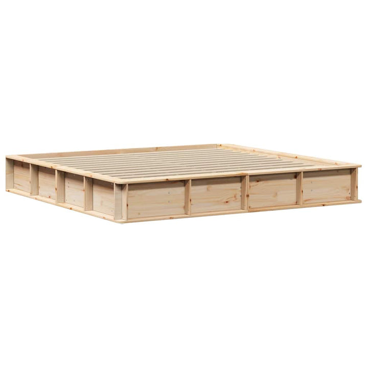 Sengestel Brun 180 x 200 cm Massiv fyrretræ
