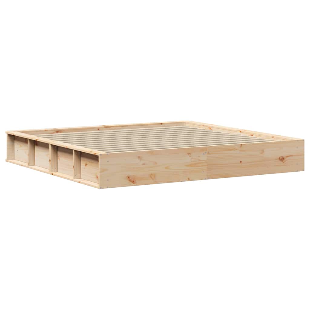 Sengestel Brun 180 x 200 cm Massiv fyrretræ