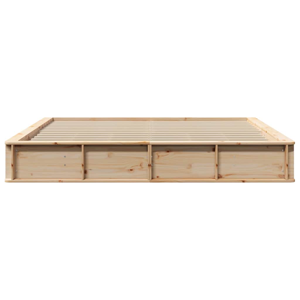 Sengestel Brun 180 x 200 cm Massiv fyrretræ