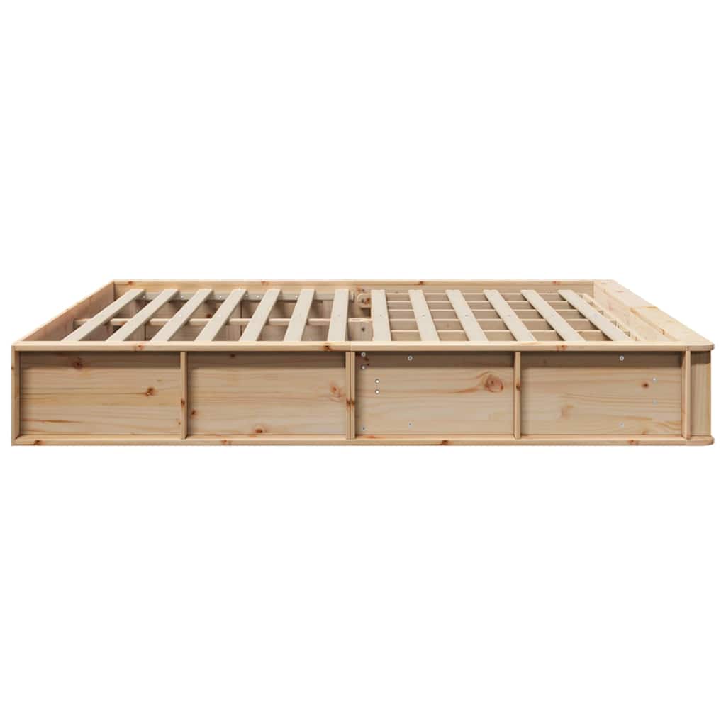 Sengestel Brun 180 x 200 cm Massiv fyrretræ
