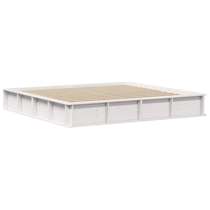 Sengestel Hvid 180 x 200 cm Massiv fyrretræ