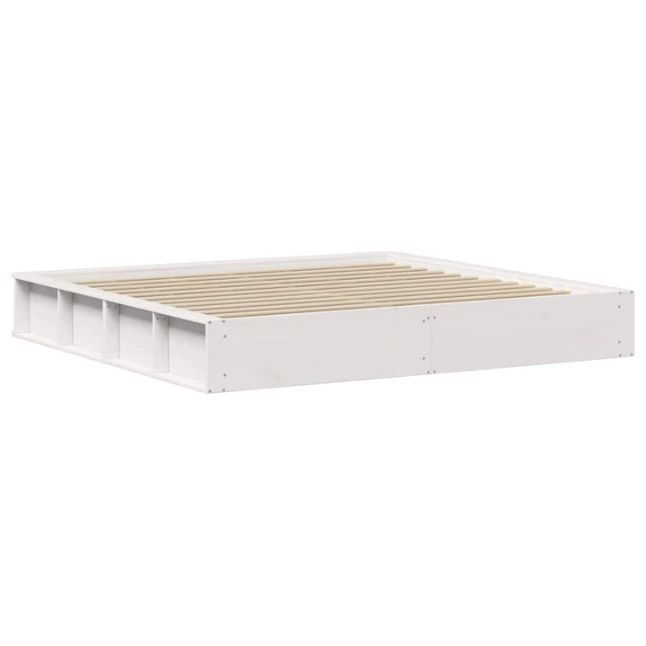 Sengestel Hvid 180 x 200 cm Massiv fyrretræ