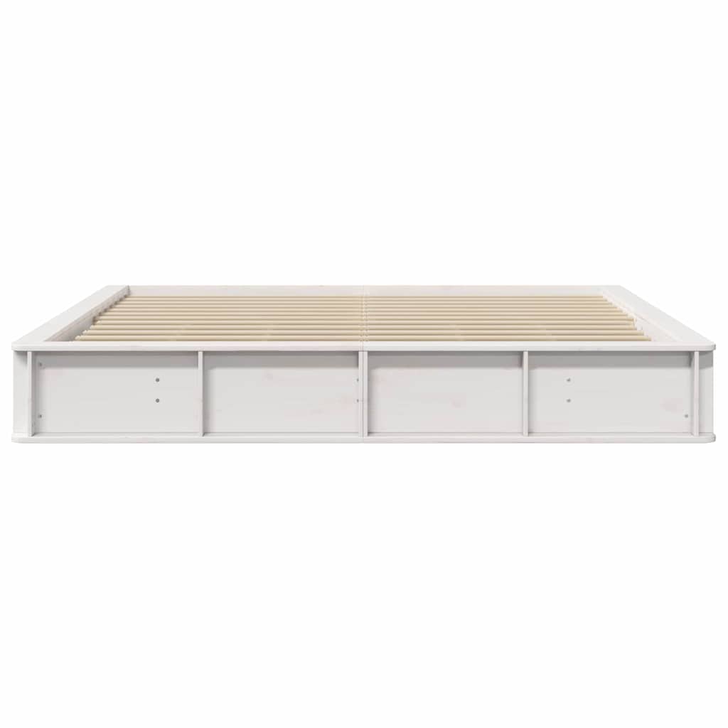 Sengestel Hvid 180 x 200 cm Massiv fyrretræ